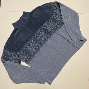 Sonoma Velour Snowflake Turtleneck